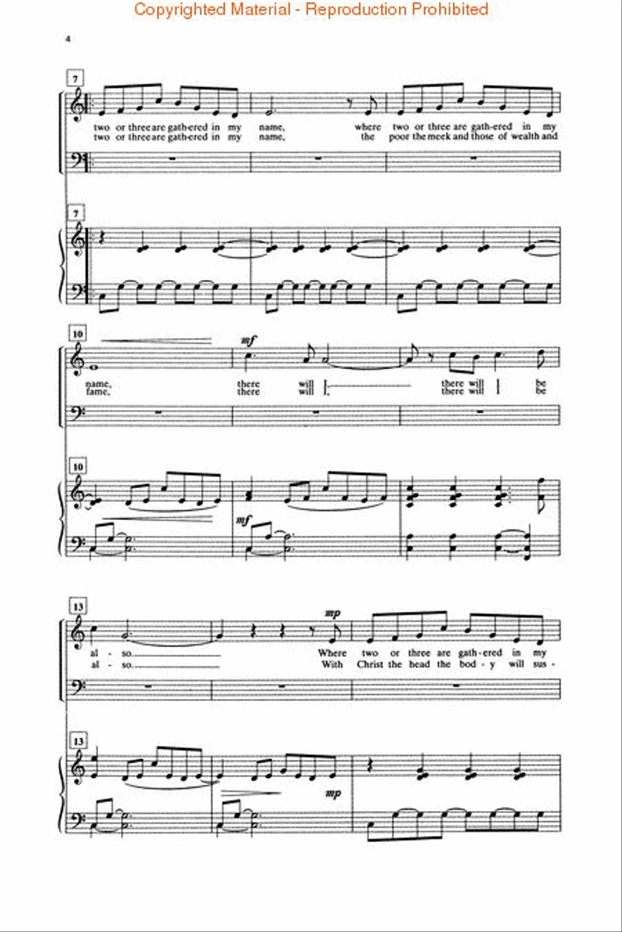 Where Two or Three Are Gathered 2-Part scores gallery preview page 3