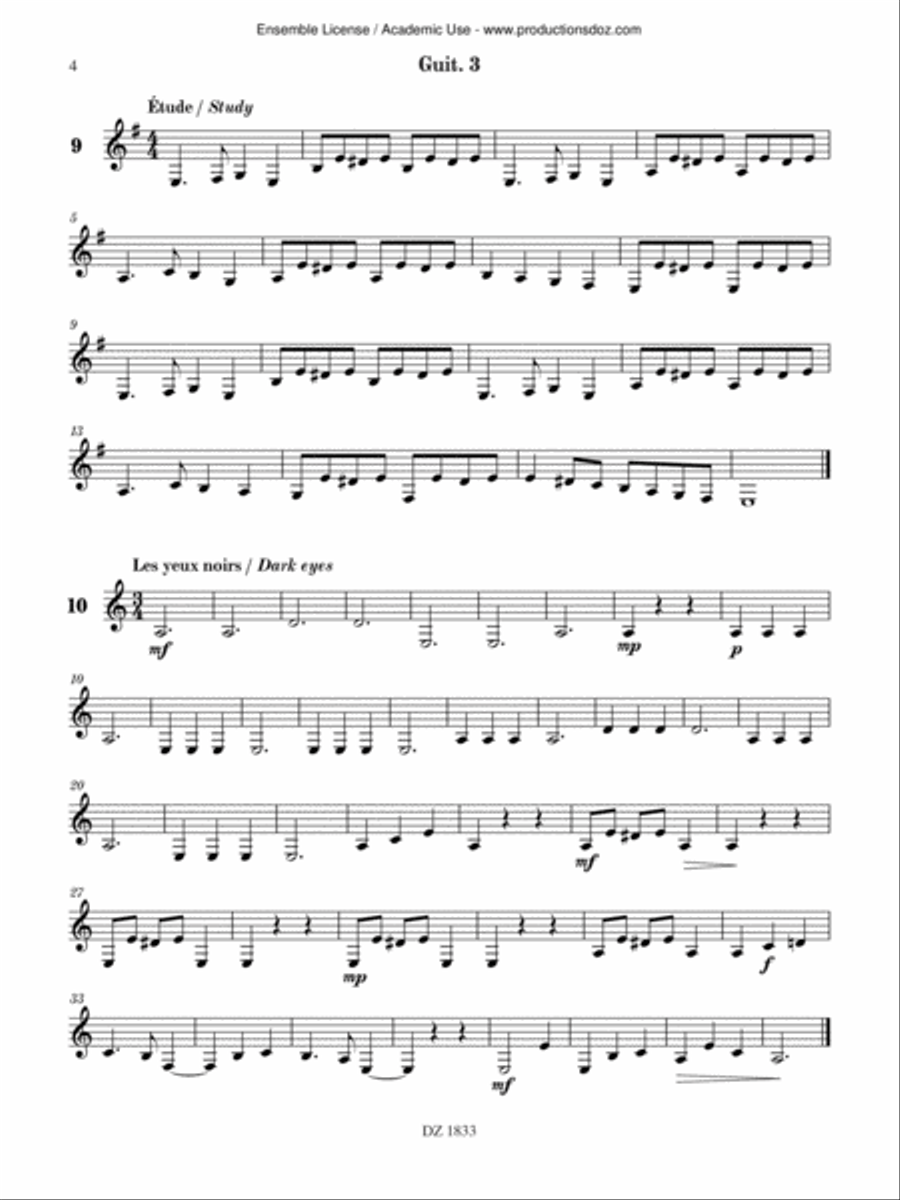 Ma guitare, mon band (guit. 3) vol. 2 Classical Guitar scores gallery preview page 4