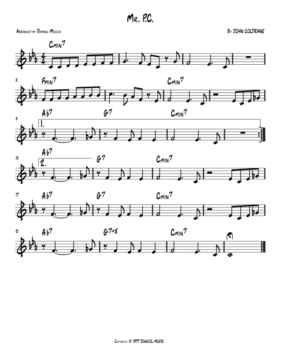 Mr. P.C. Piano Solo scores gallery preview page 1