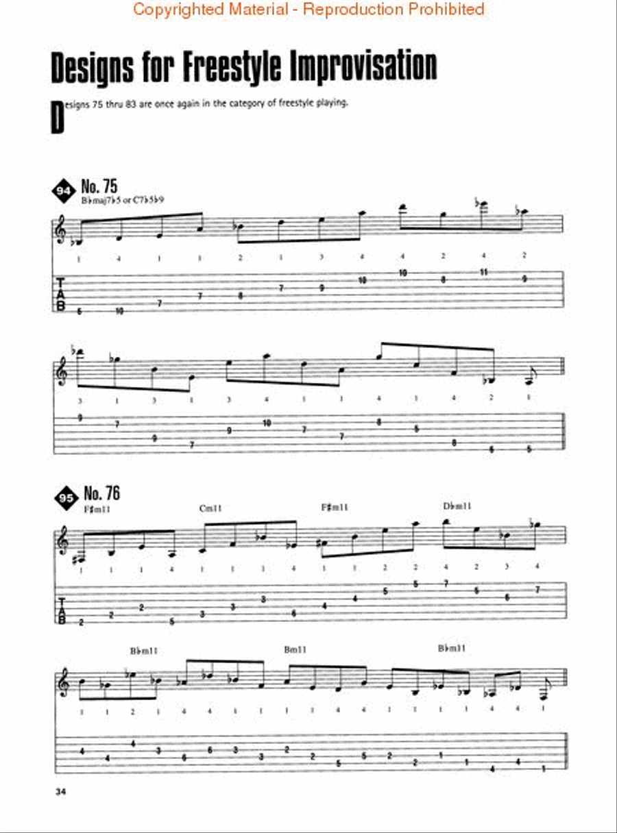 Intervallic Designs for Jazz Guitar Electric Guitar scores gallery preview page 4