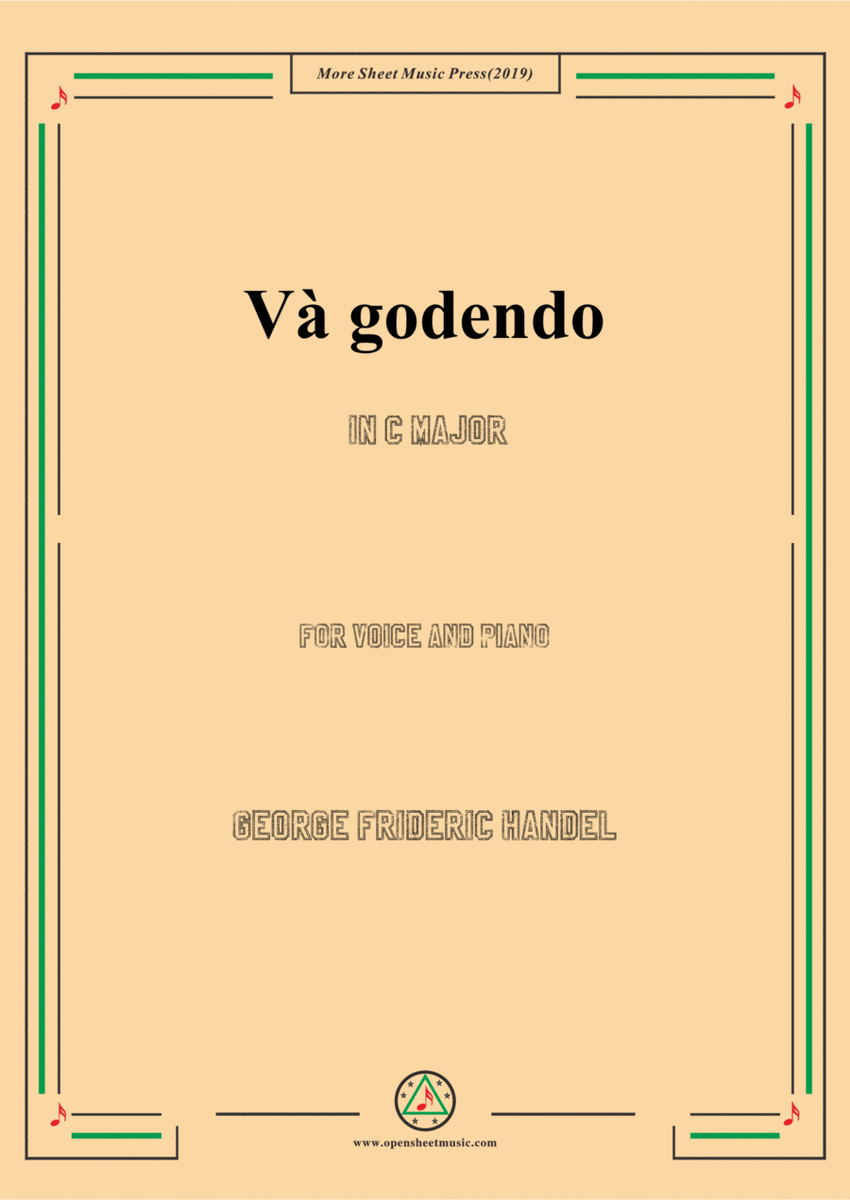 Handel-Và godendo in C Major,for Voice and Piano image number null