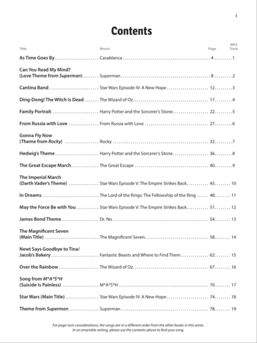 Solos, Duets & Trios for Winds -- Movie Favorites Small Ensemble scores gallery preview page 2