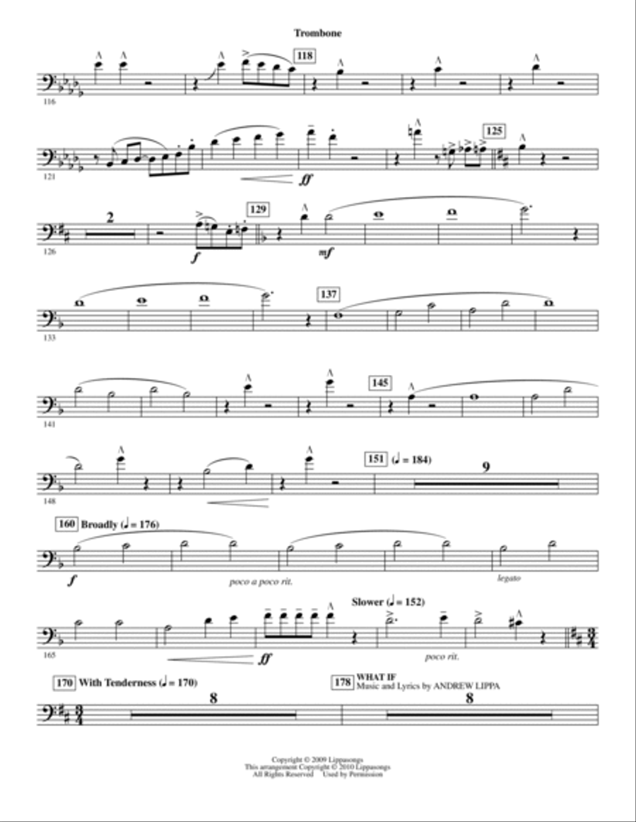 The Addams Family Musical (Choral Highlights) - Trombone Choir scores gallery preview page 3