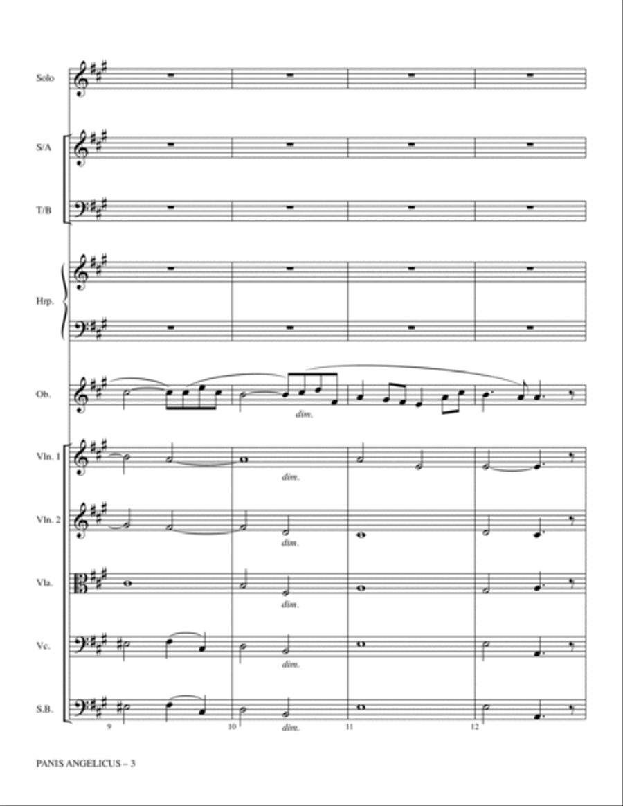 Panis Angelicus - Full Score Choir scores gallery preview page 3