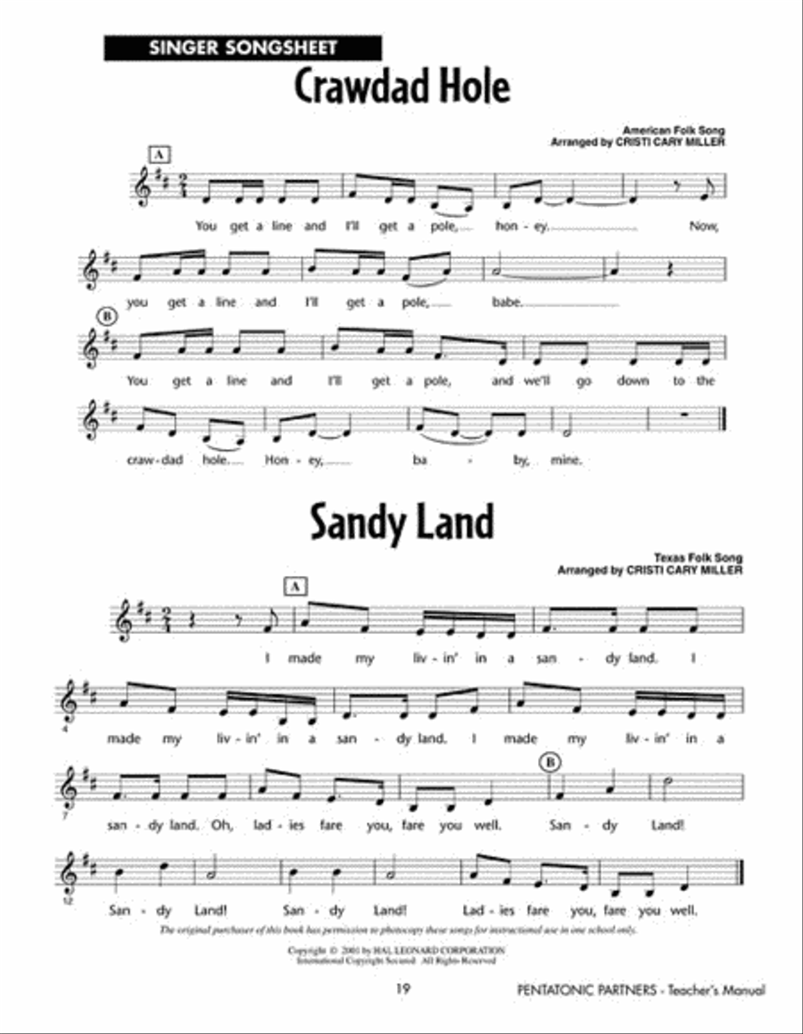 Pentatonic Partners (A Collection of Songs and Activities) Choir scores gallery preview page 5