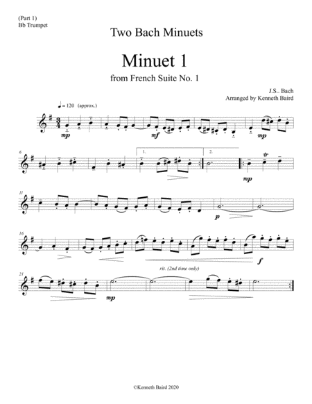 Two Bach Minuets image number null