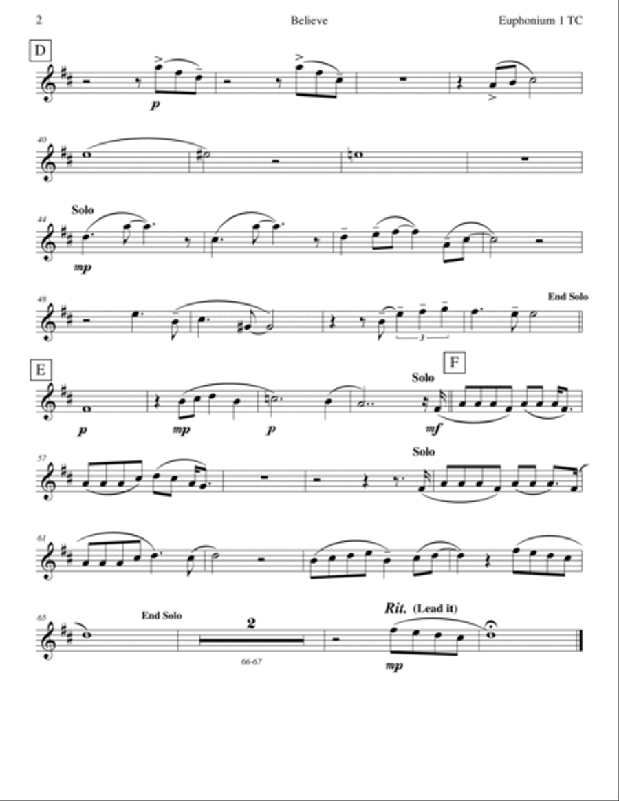 The Polar Express from Warner Bros. Pictures' THE POLAR EXPRESS Brass Quartet scores gallery preview page 5