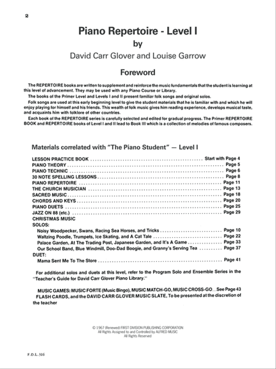 Piano Repertoire Piano Method scores gallery preview page 2