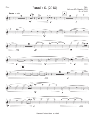 Parodia Schumanniana (2018) oboe part