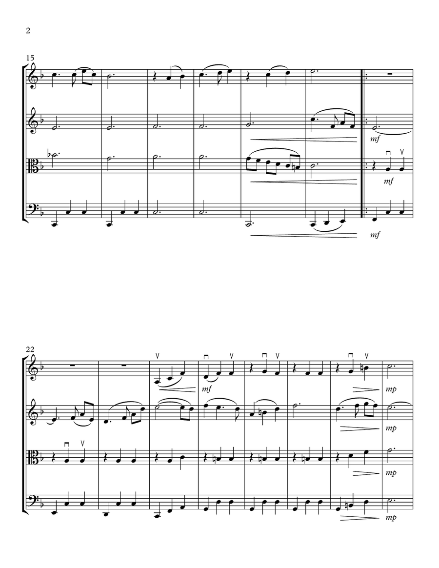Married Life String Quartet scores gallery preview page 2