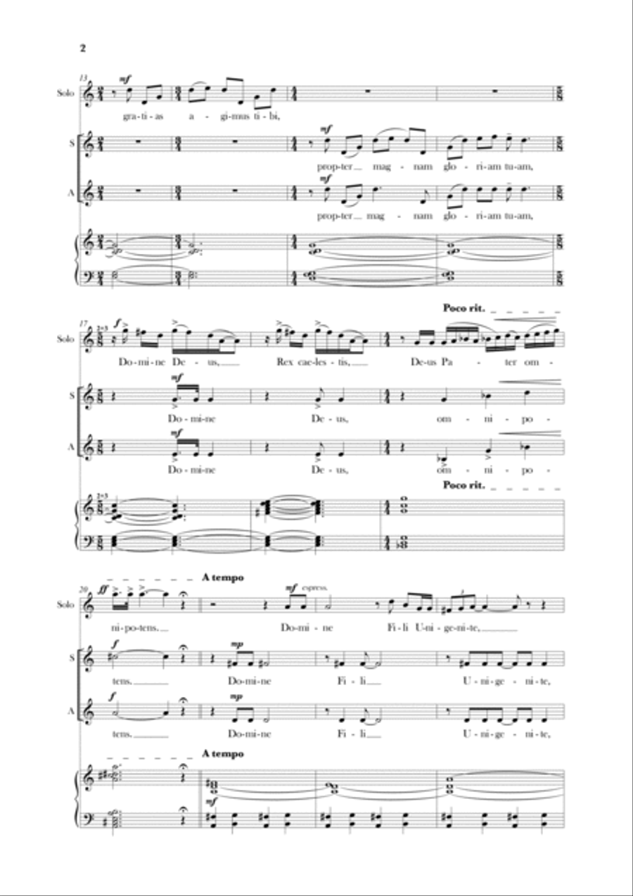 Gloria, SSA and Organ SSA scores gallery preview page 4