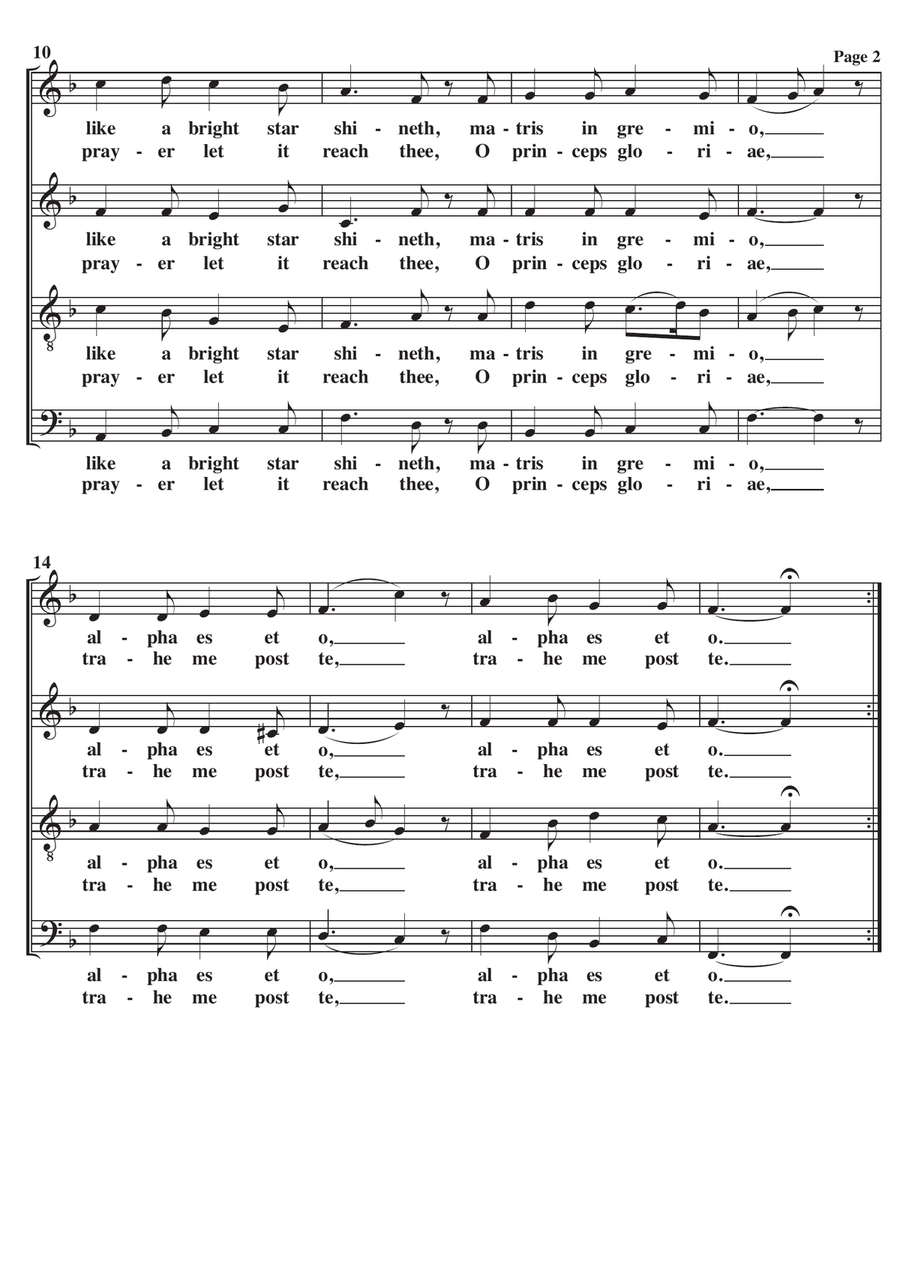In Dulci Jubilo A Cappella SATB in F 4-Part scores gallery preview page 2