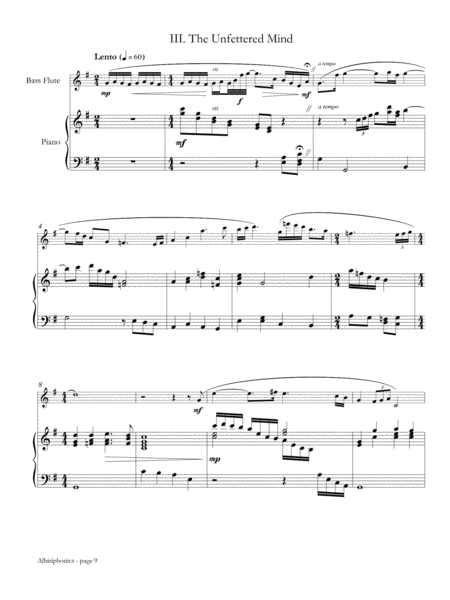 Albisiphonics for Bass Flute and Piano