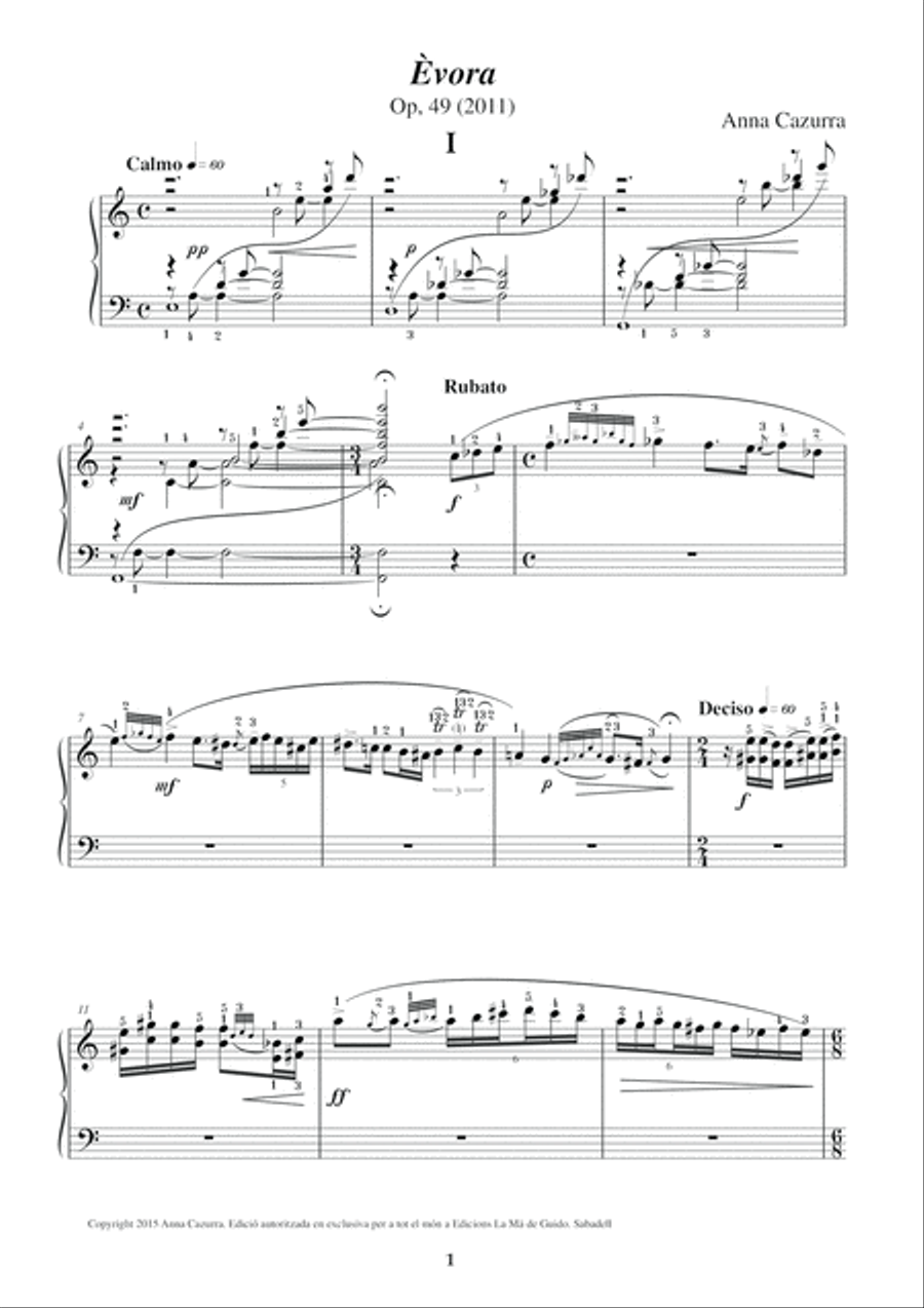 Èvora Piano Solo scores gallery preview page 3