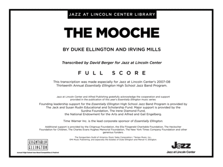 The Mooche: Score