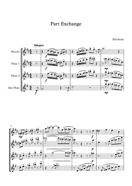 Part Exchange - Flute Quartet image number null