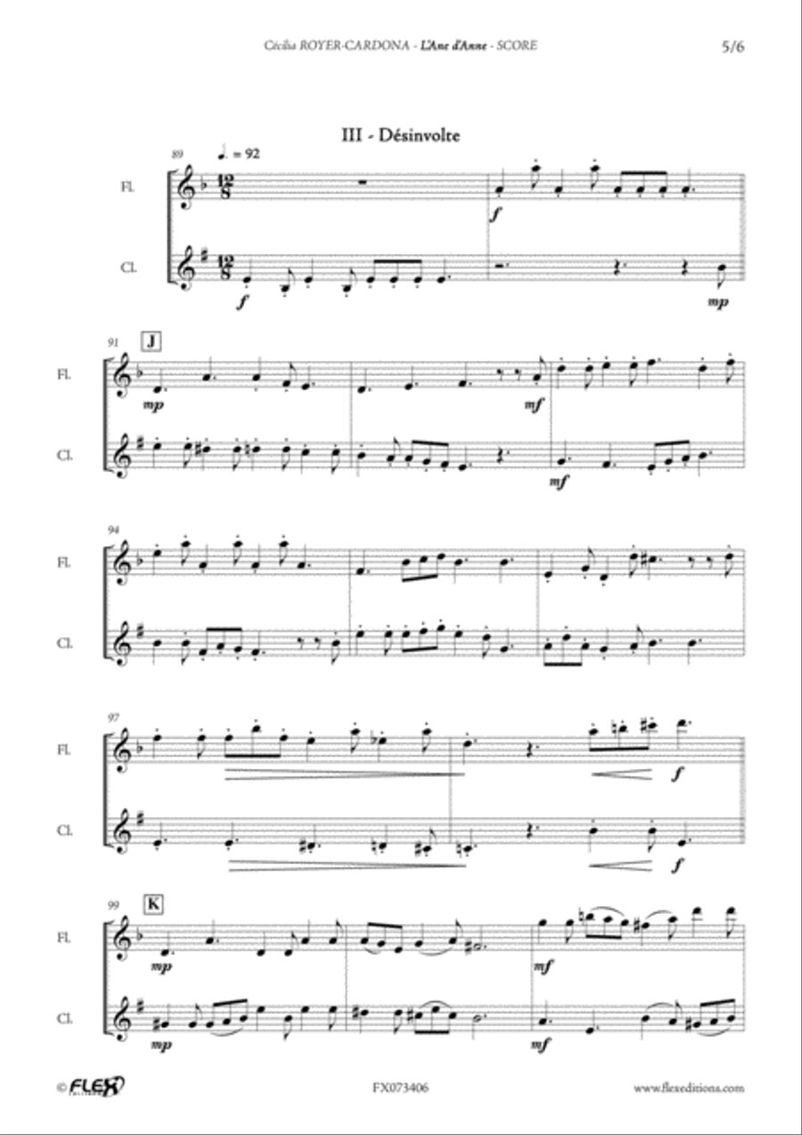 L'Ane d'Anne Clarinet scores gallery preview page 5