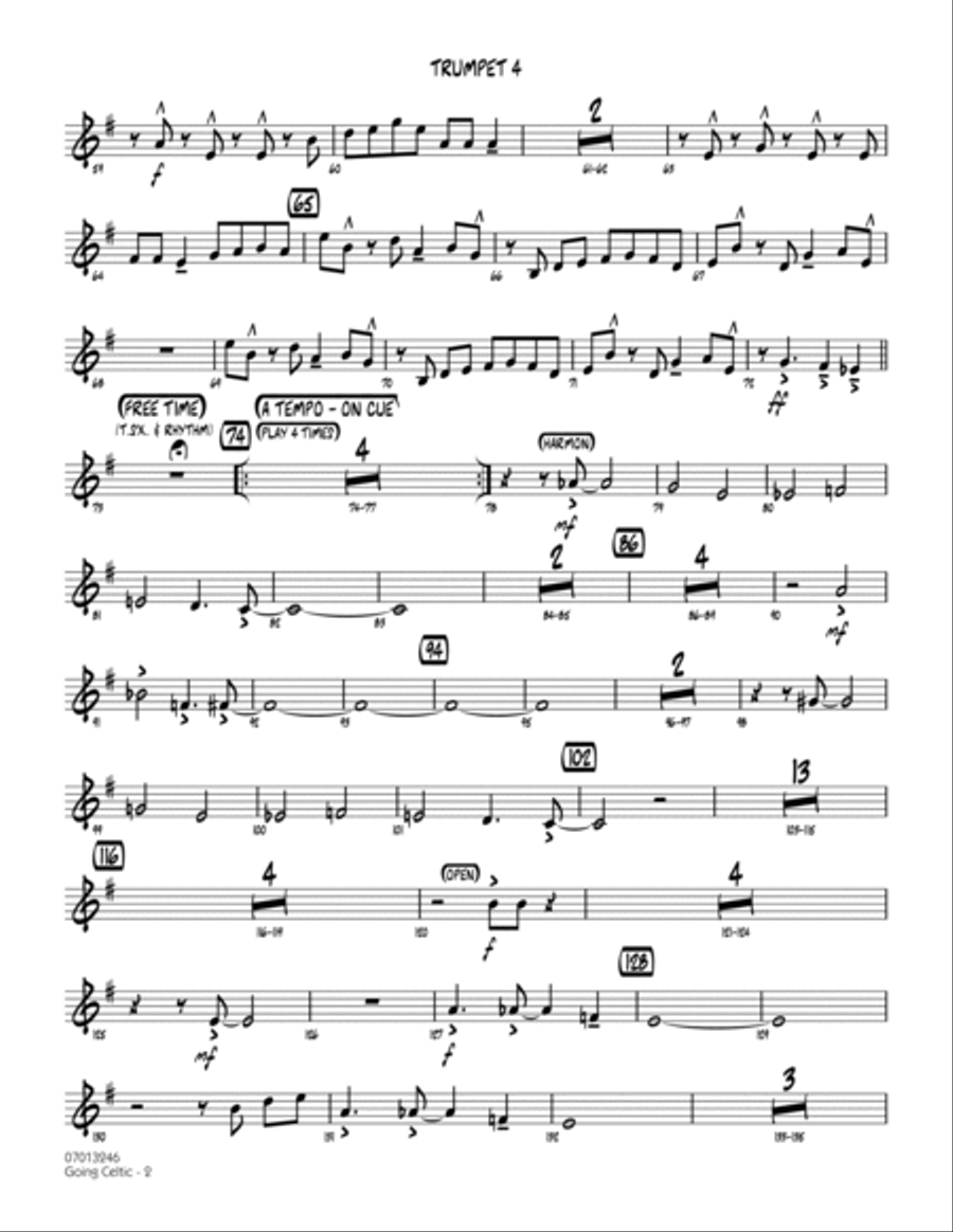 Going Celtic - Trumpet 4 Trumpet scores gallery preview page 2