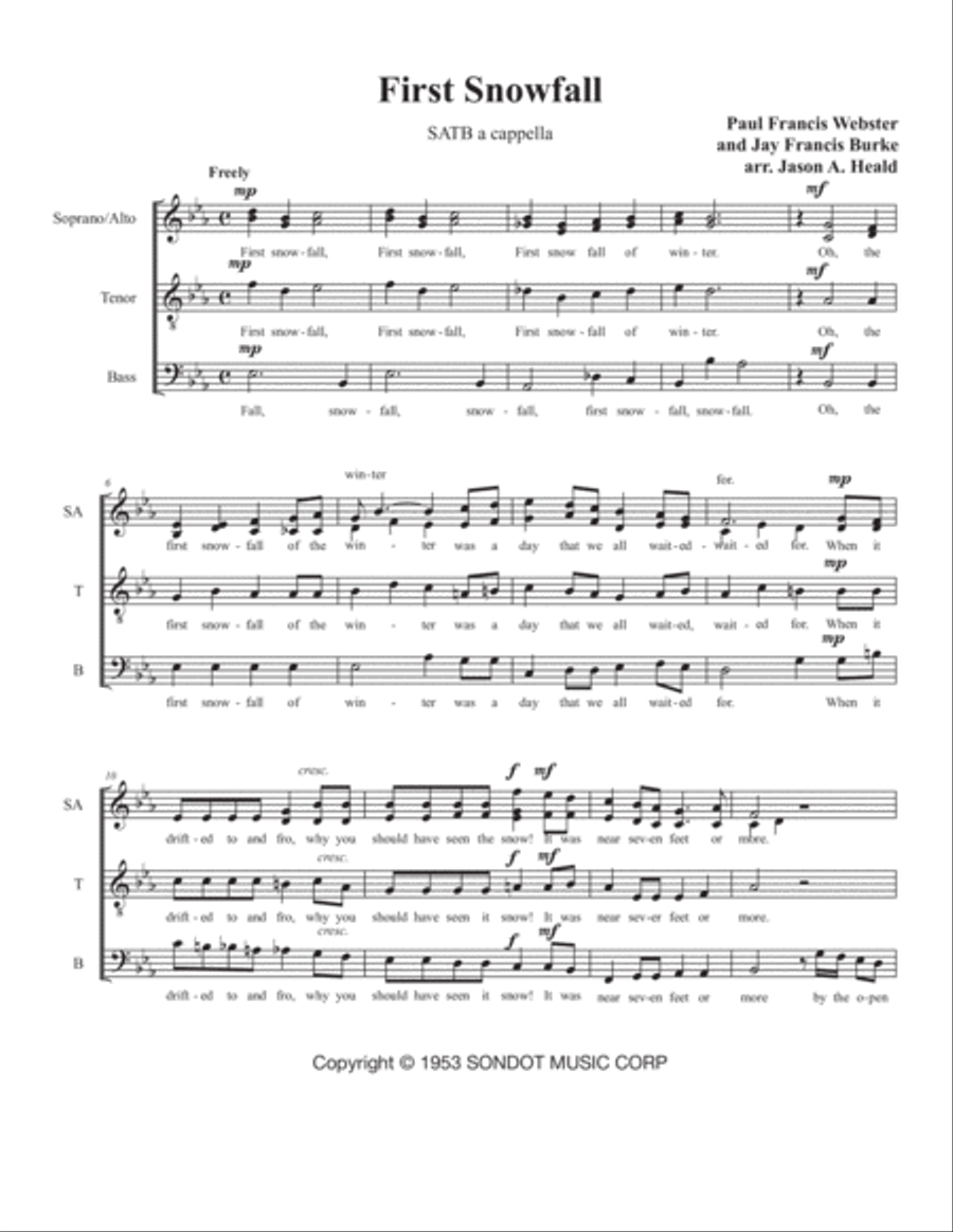 First Snowfall First Snowfall 4-Part scores gallery preview page 3