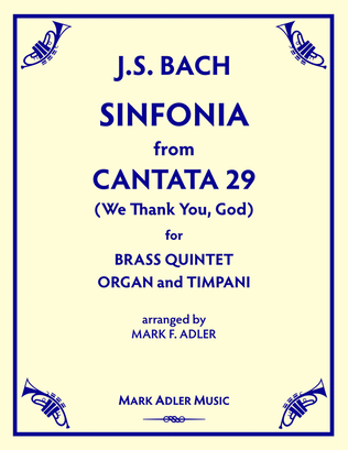 SINFONIA from CANTATA 29 (We Thank You, God)
