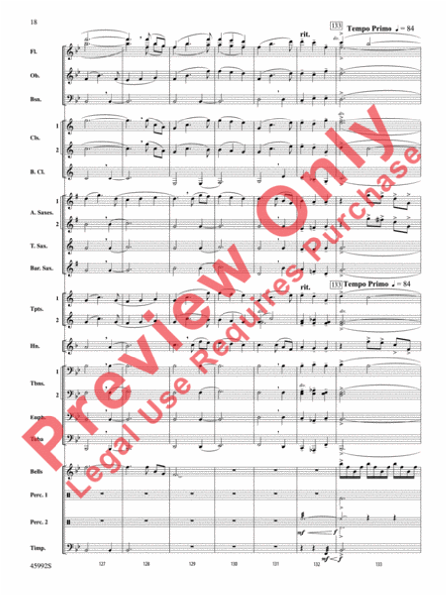 Nostalgia Concert Band scores gallery preview page 19