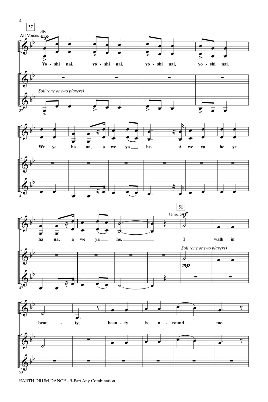Earth Drum Dance Choir scores gallery preview page 2