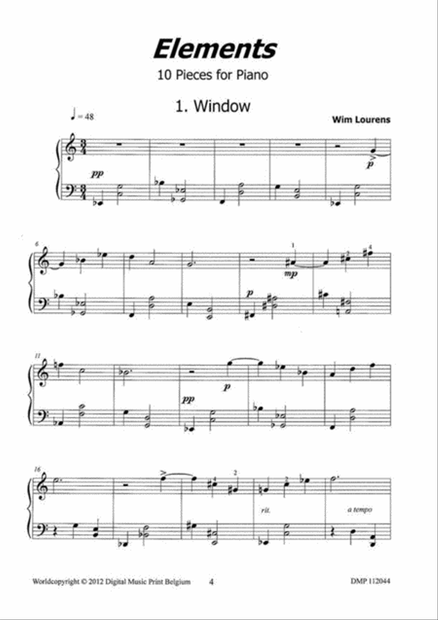 Elements Elements Piano Solo scores gallery preview page 2