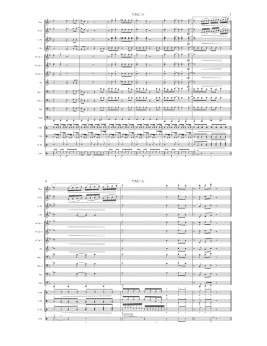 Y.m.c.a. Marching Band scores gallery preview page 3