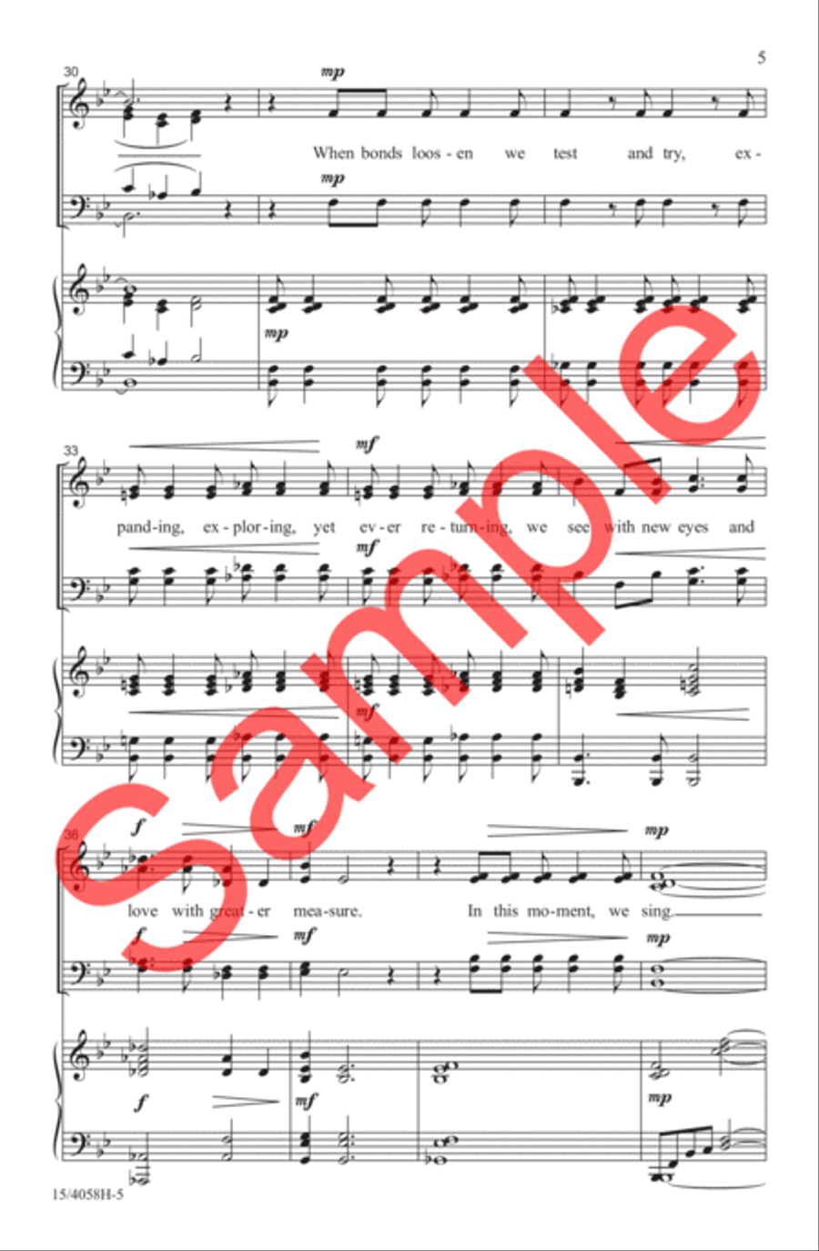 In This Moment, We Sing 4-Part scores gallery preview page 5