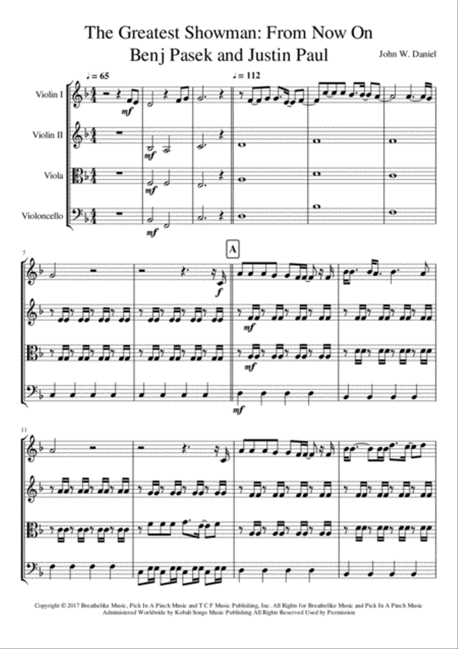 From Now On String Quartet scores gallery preview page 1