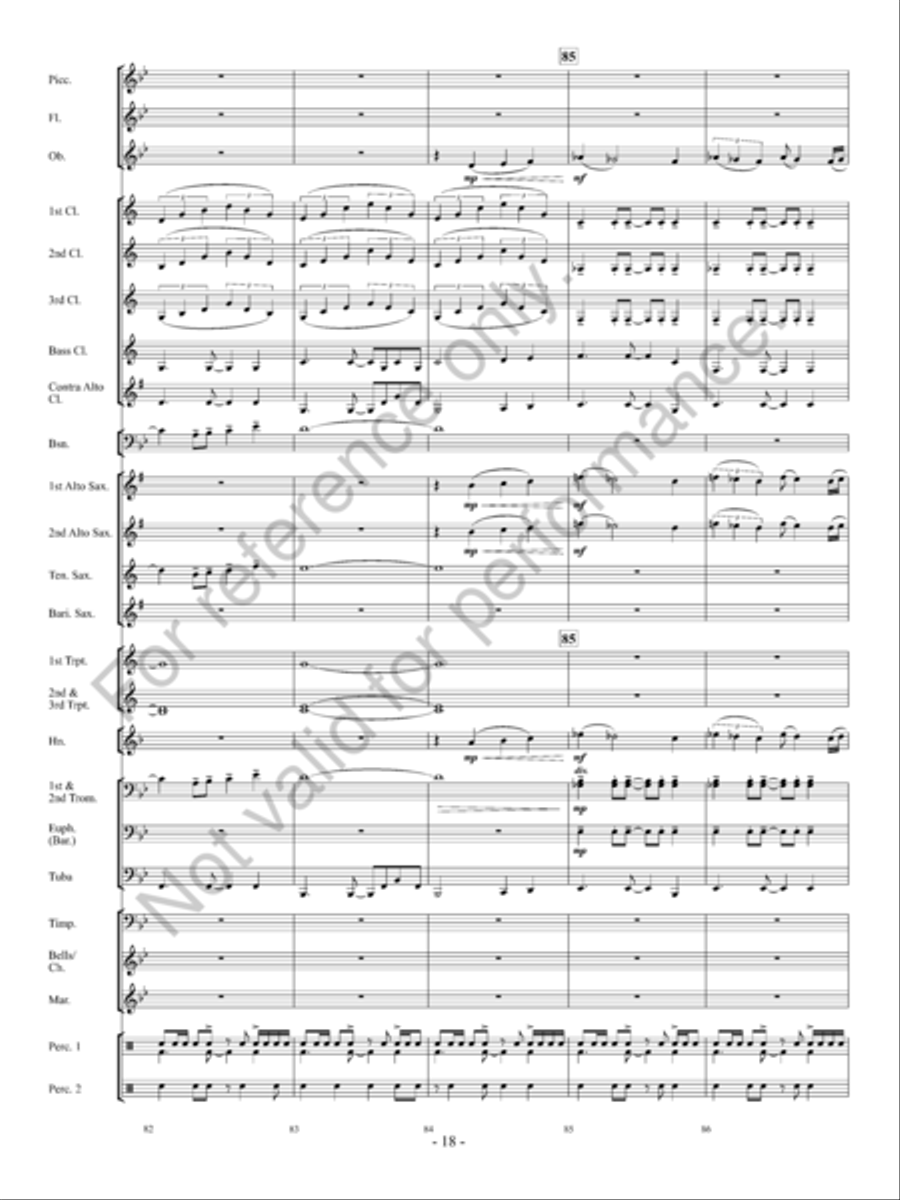 Into The Sunset Concert Band scores gallery preview page 19