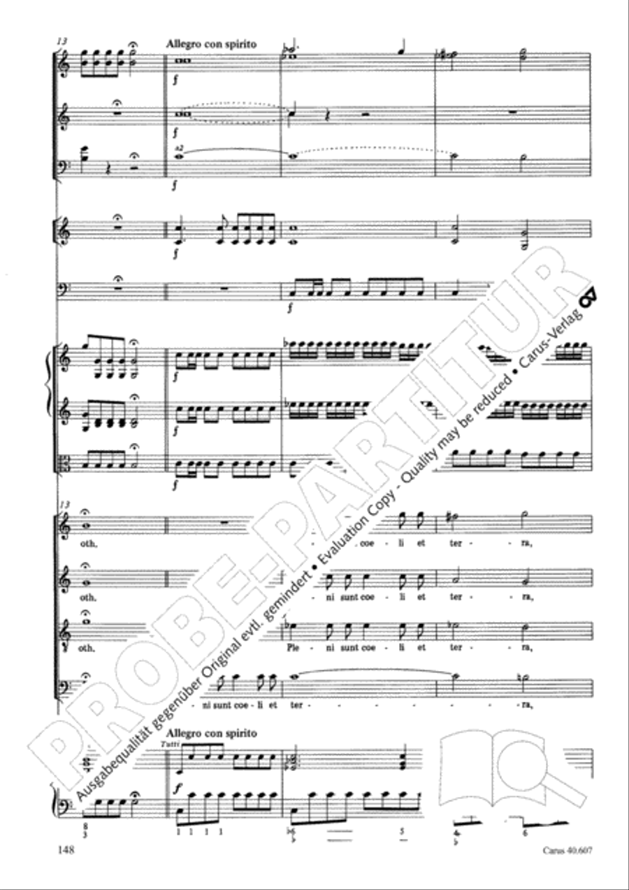 Mass in time of war (Missa in tempore belli) 4-Part scores gallery preview page 157