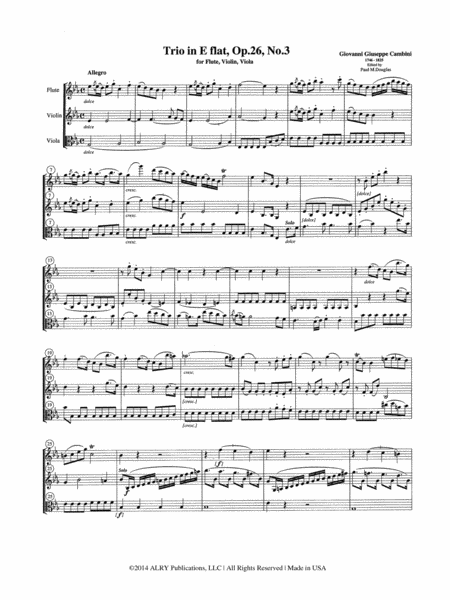 Trios, Op. 26, Nos. 1-3