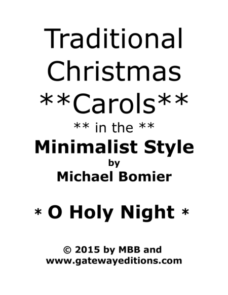 O Holy Night, from Traditional Christmas Carols in a Minimalist Style image number null