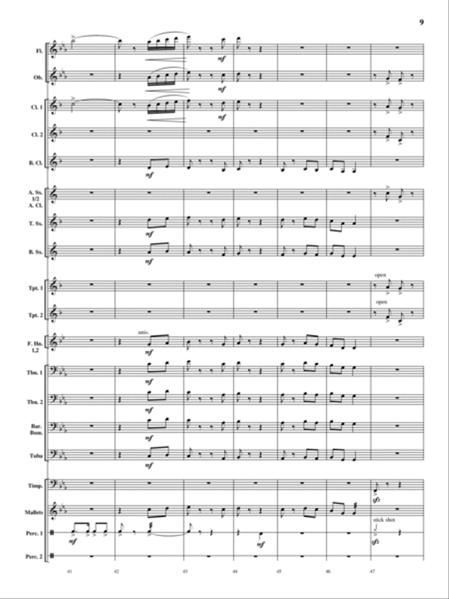 Oakdale Variations Oakdale Variations Concert Band scores gallery preview page 8