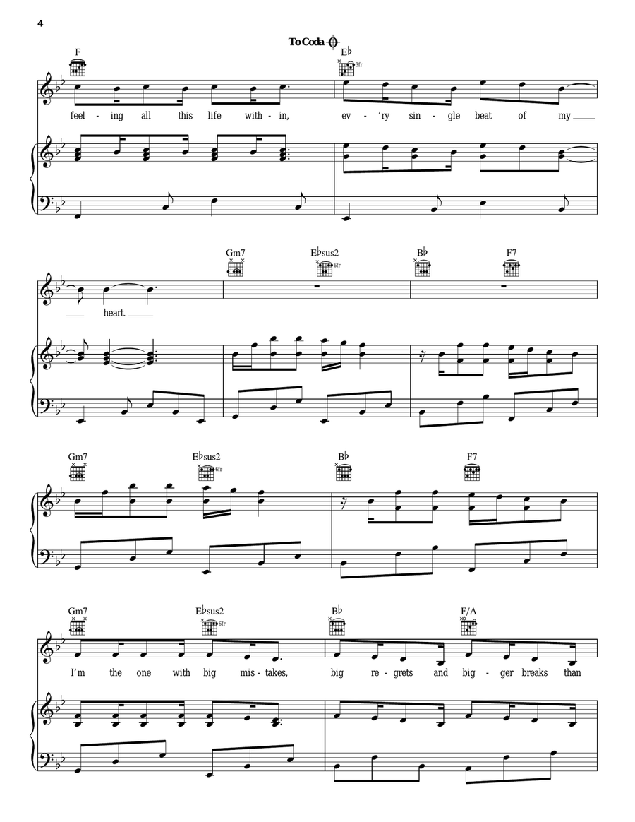 You Are Everything Piano, Vocal, Guitar scores gallery preview page 4