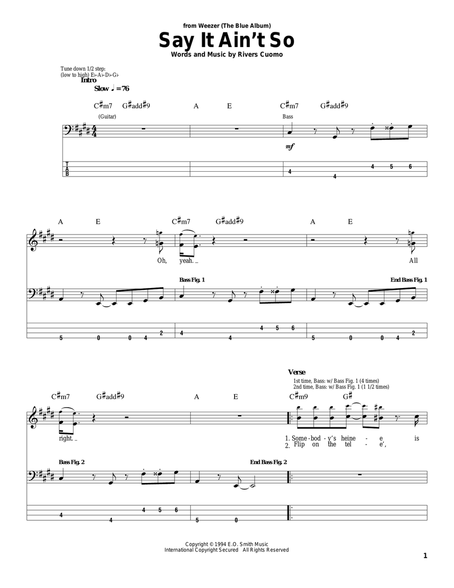 Say It Ain't So Say It Ain't So Acoustic Guitar scores gallery preview page 1