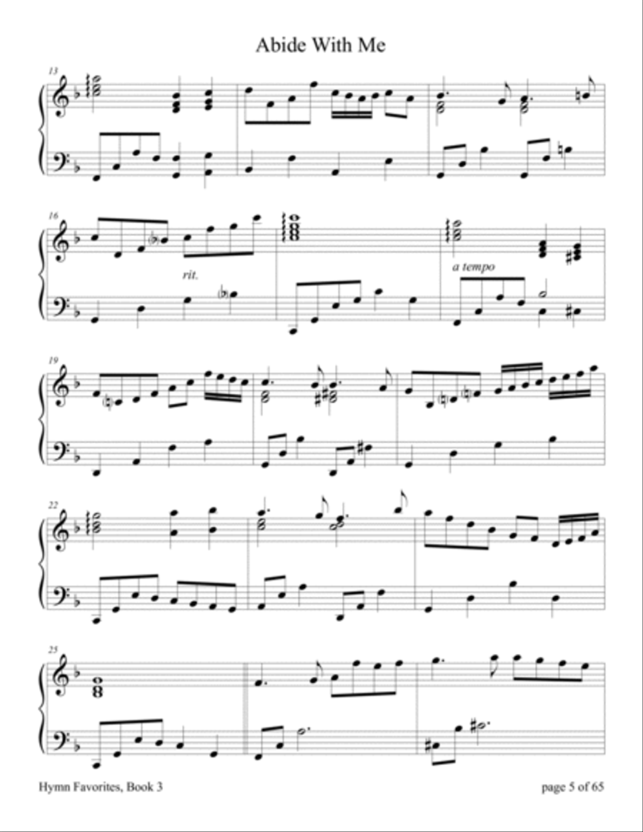 Hymn Favorites, Book 3 - A Collection of Sixteen Piano Solos Piano Solo scores gallery preview page 6
