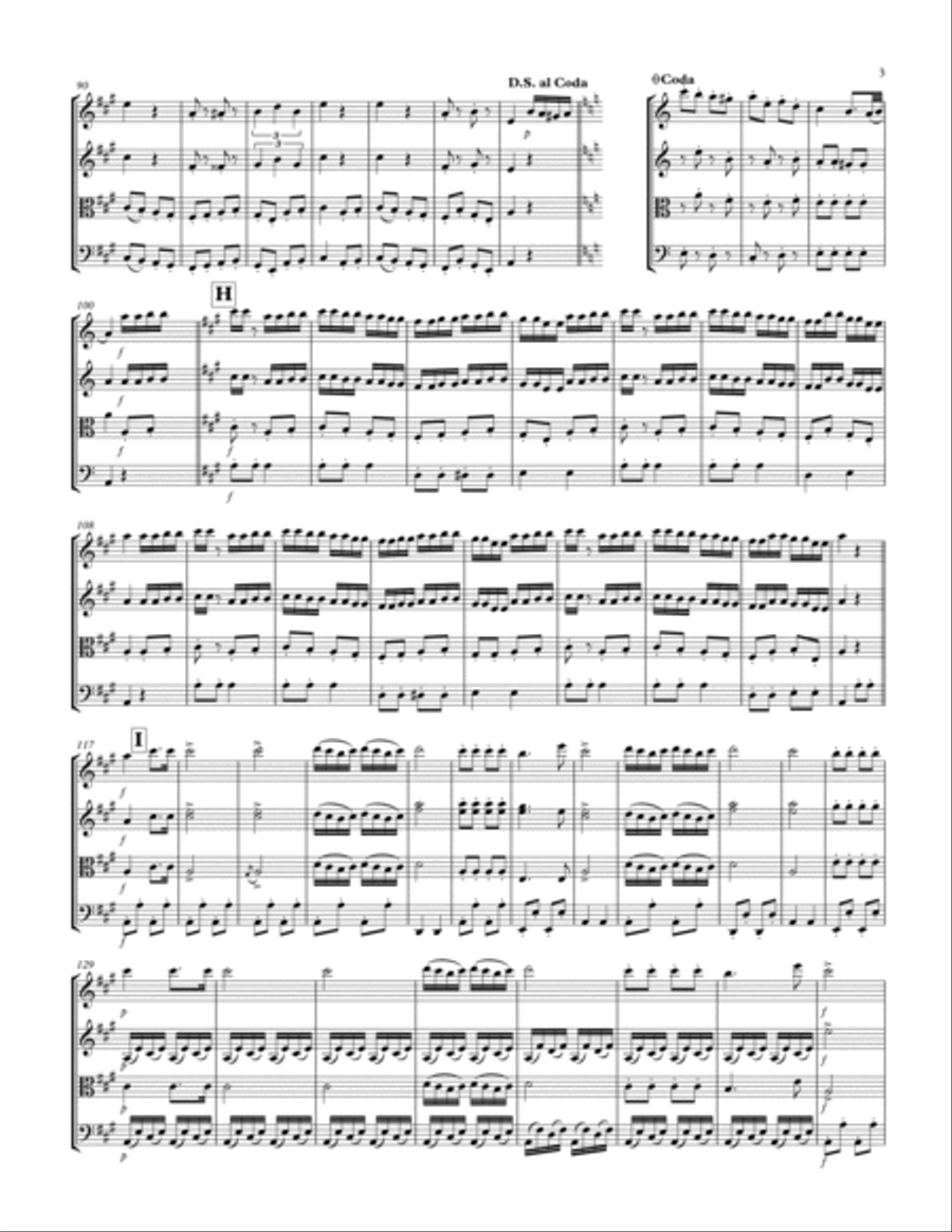 Rondo Alla Turka: String Quartet String Quartet scores gallery preview page 3