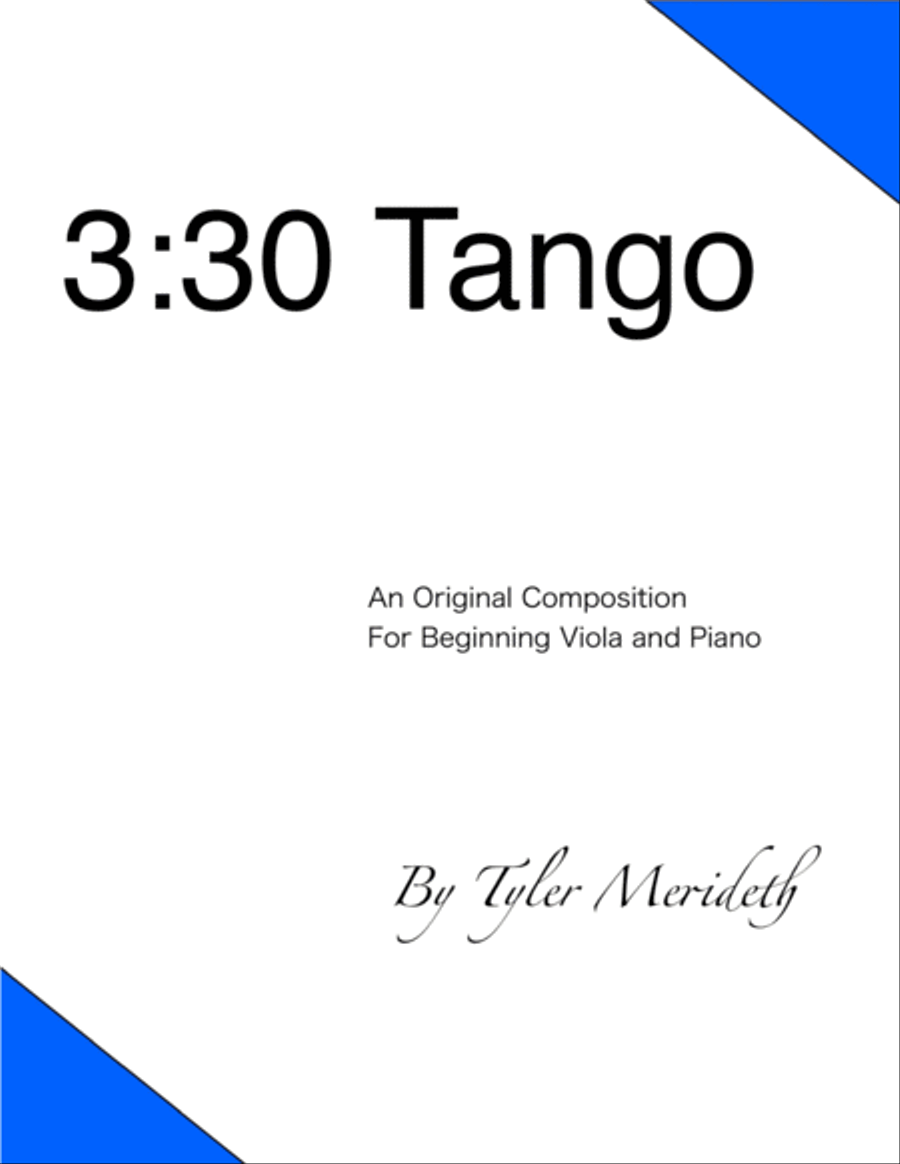 3:30 Tango (Viola) Viola scores gallery preview page 1