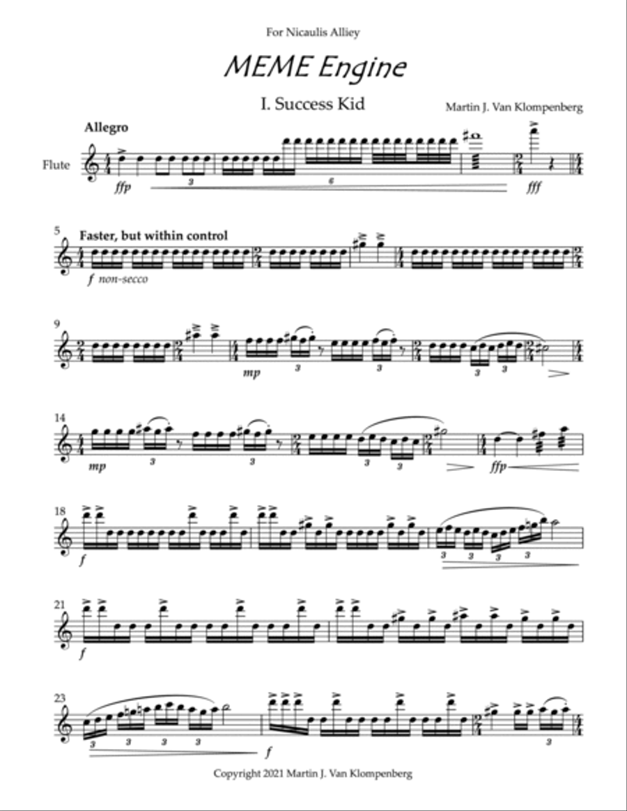 Meme Engine Flute Solo scores gallery preview page 4