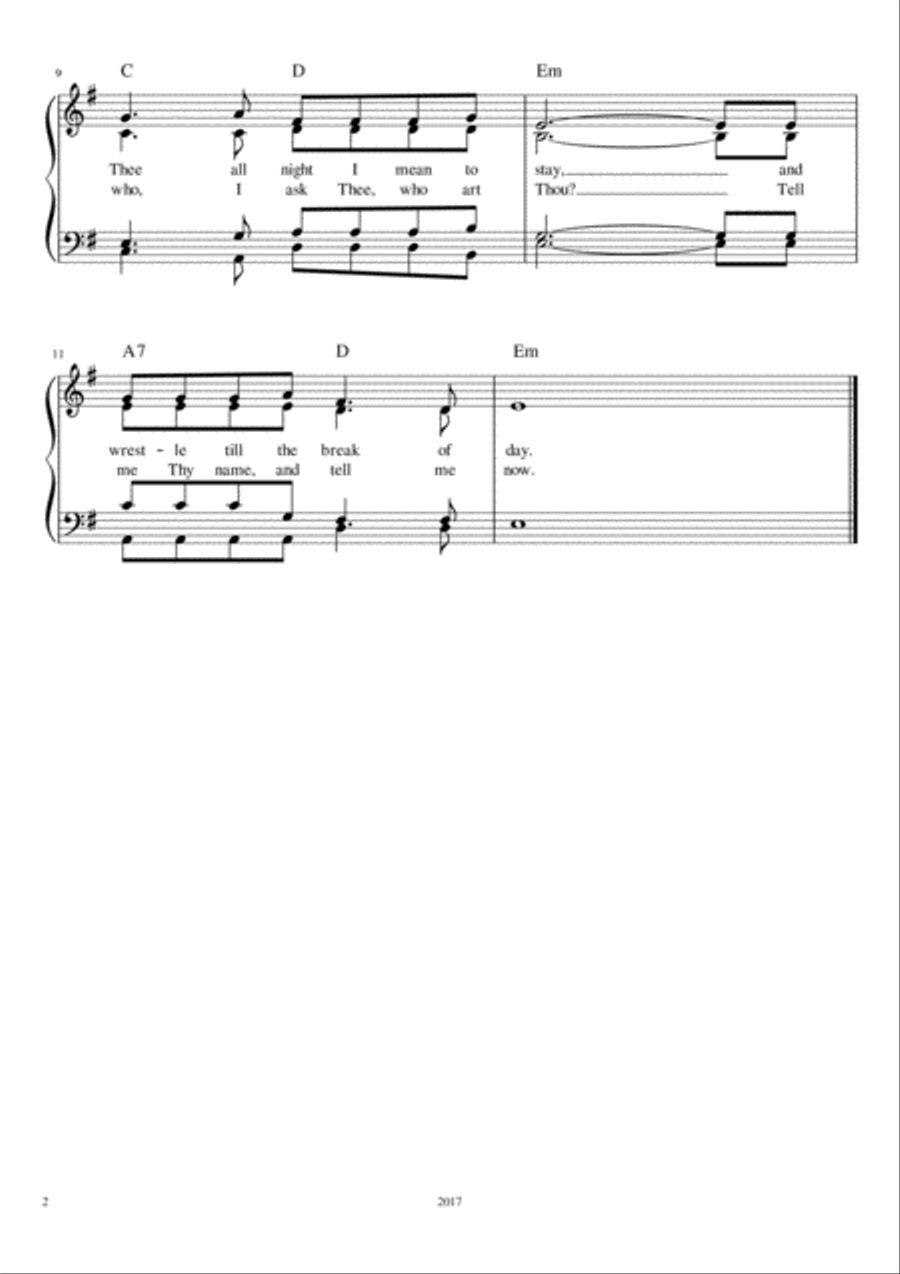 Come, O Thou Traveler Unknown SATB with guitar chords 4-Part scores gallery preview page 2
