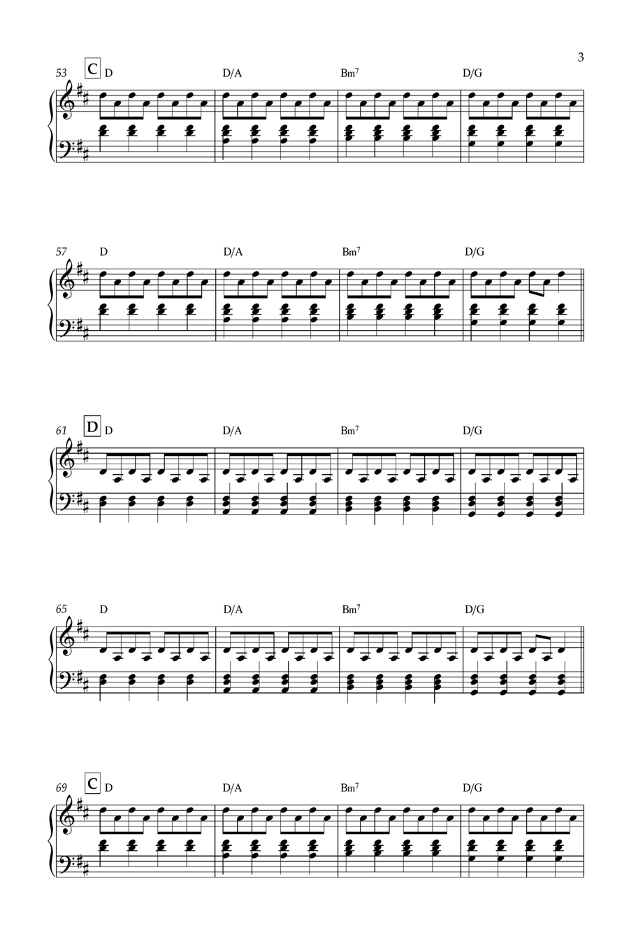With Or Without You Easy Piano scores gallery preview page 3