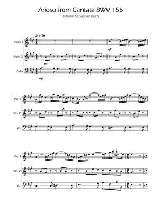 Arioso BWV 156 - String Trio