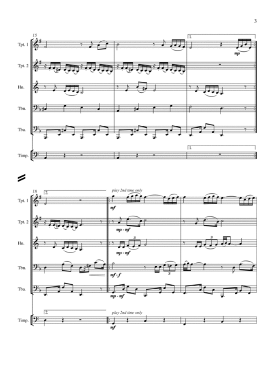 Fanfare, Tango, and Fughetta on Hebrew Themes Percussion scores gallery preview page 3