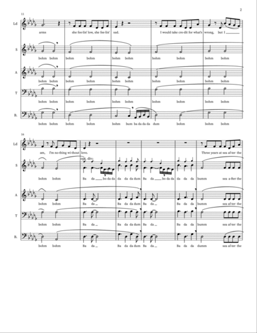 Nothing Without Love 4-Part scores gallery preview page 2