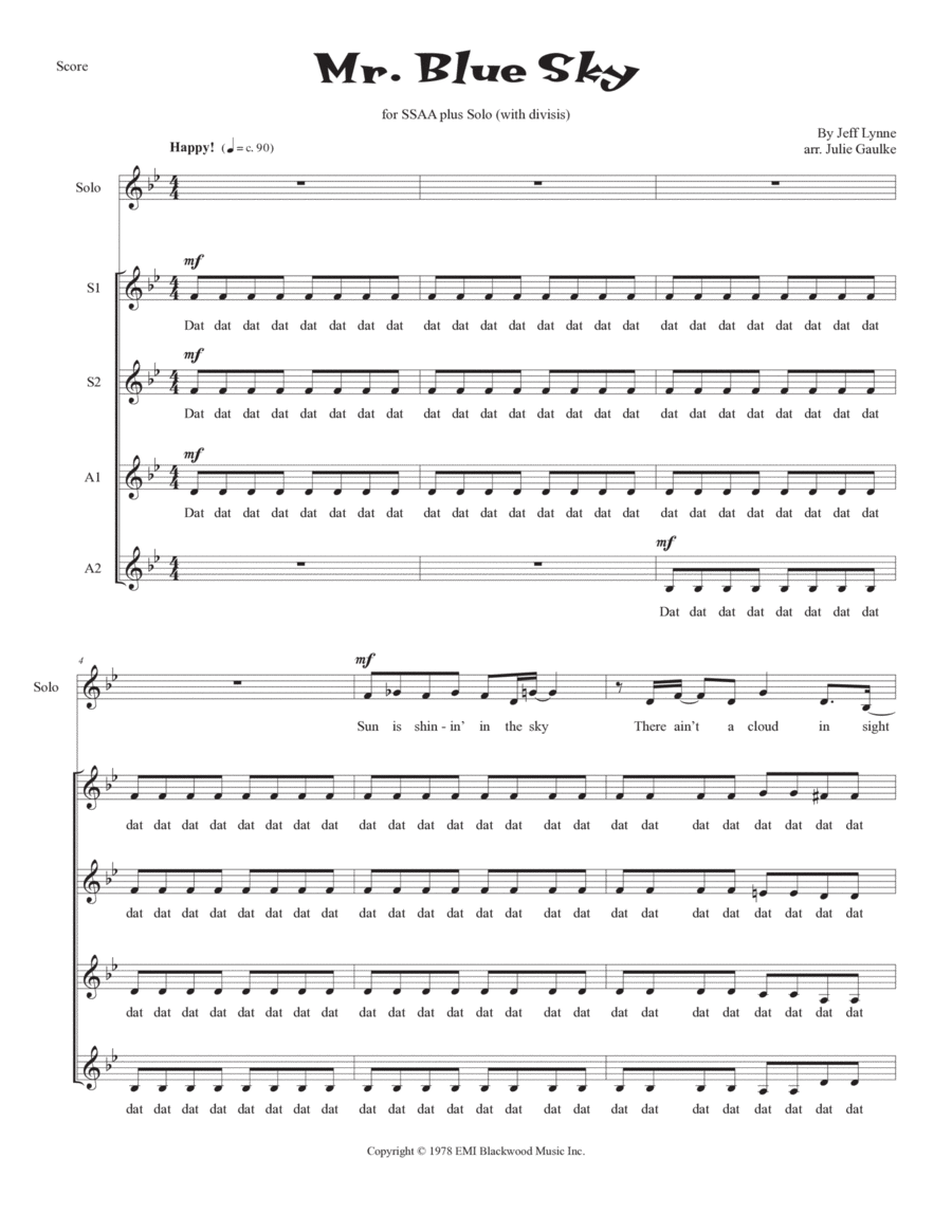 Mr. Blue Sky SSAA scores gallery preview page 1
