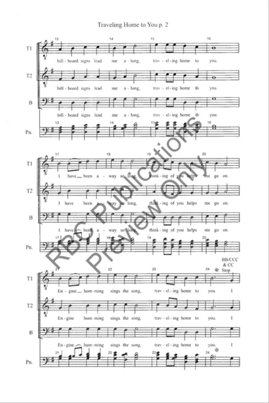 Traveling Home To You (TTB) TTB scores gallery preview page 4