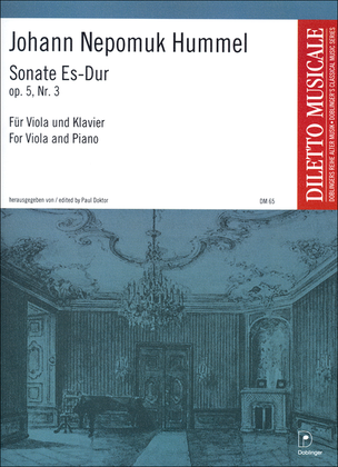 Book cover for Sonate Es-Dur op. 5 / 3
