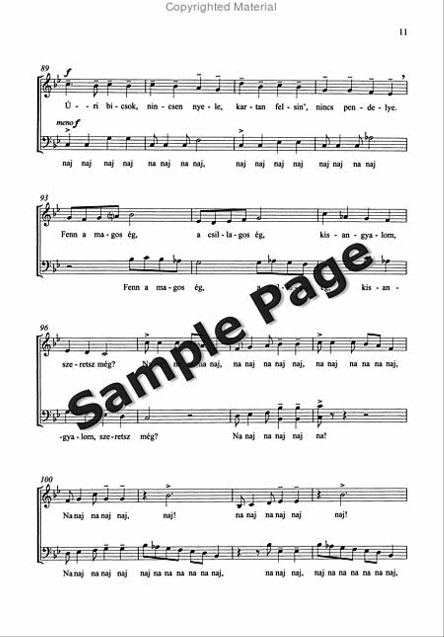 Inaktelki Nóták/Songs from Inaktelke 2-Part scores gallery preview page 12